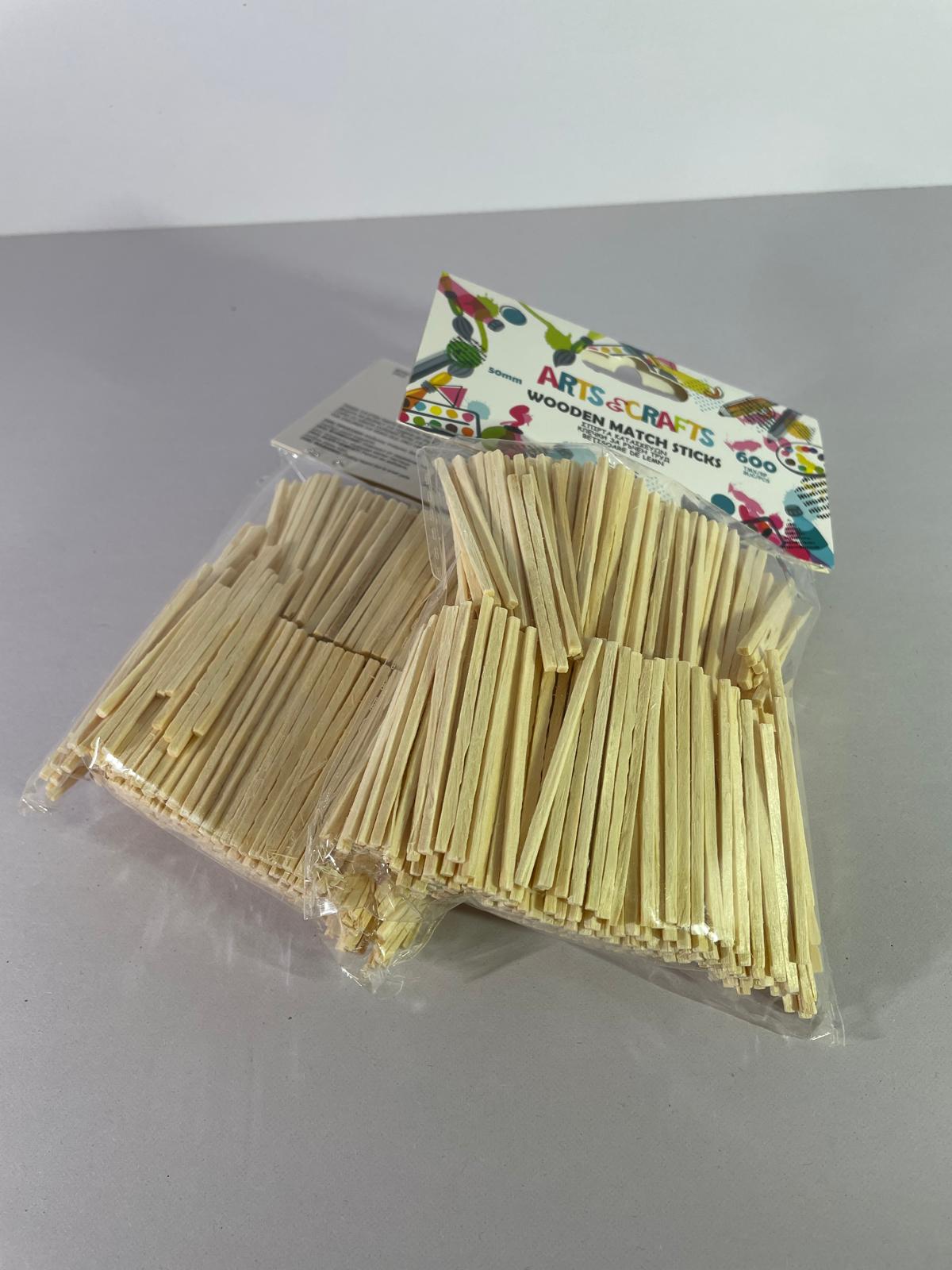 Bețișoare de Culoare Naturală pentru Creații 5cm - 600buc