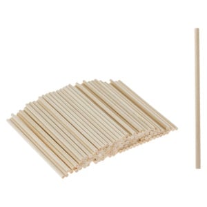 Betisoare Rotunde de Culoare Naturala pentru Creatii Ø0.4x10cm - 120buc