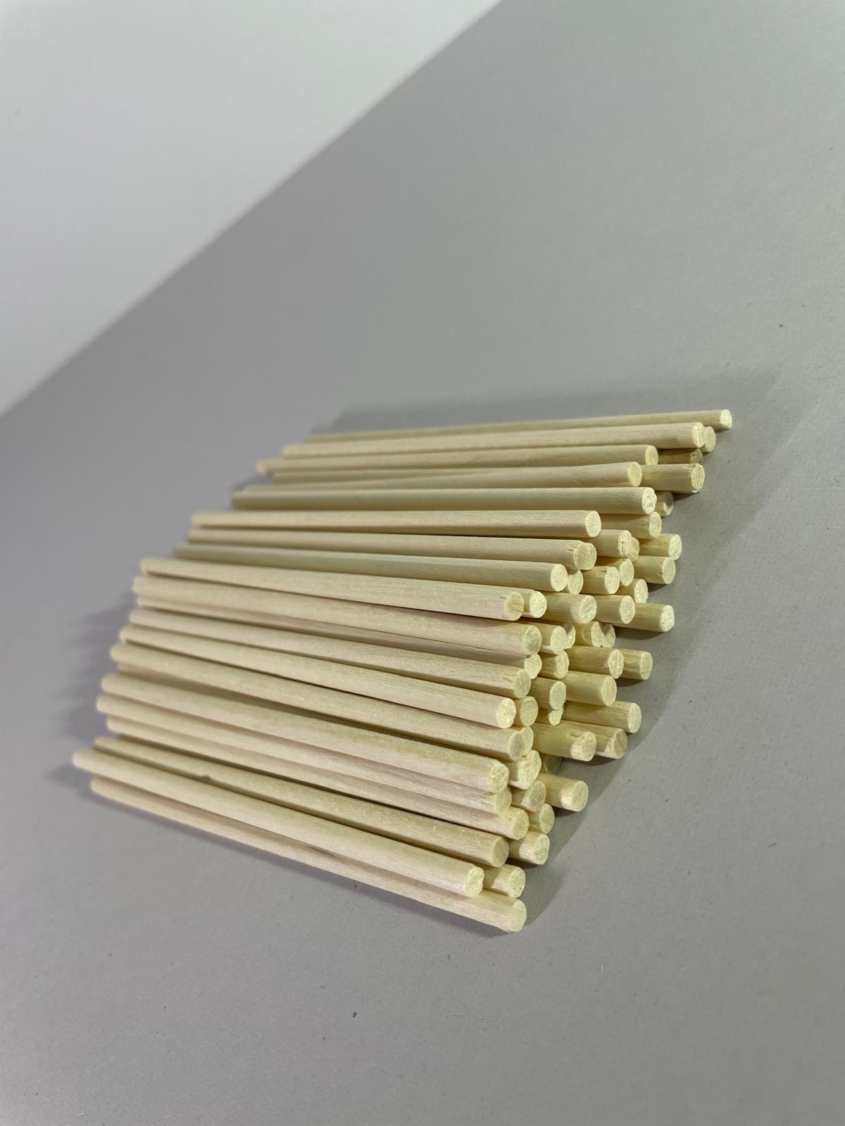 Bețișoare Rotunde de Culoare Naturală pentru Creații Ø0.4x10cm - 120buc