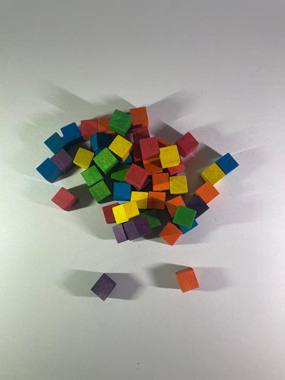 Cuburi Colorate pentru Creații 1.5x1.5cm - 49buc