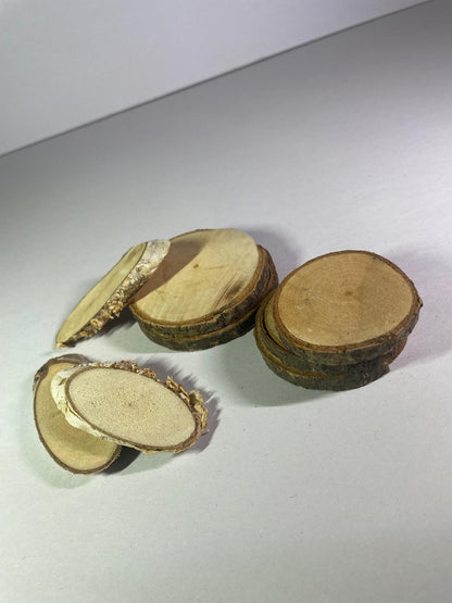 Set Rondele din Lemn pentru Creații DIY 5,5cm-6,5cm - 8buc